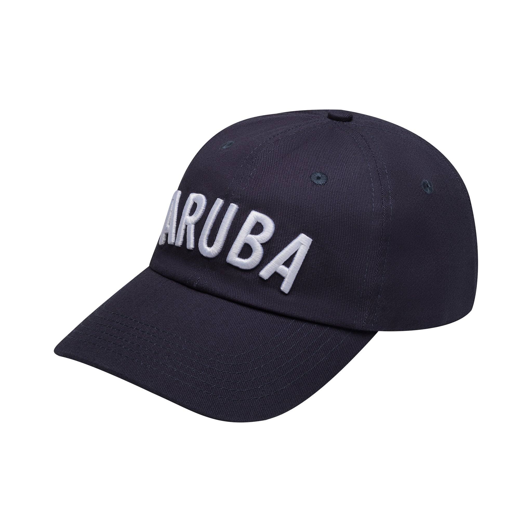 OKAICOS Navy Aruba Dad Hat White Front View