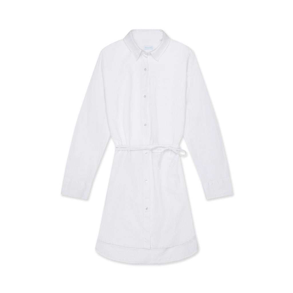 OKAICOS White Shirt Dress