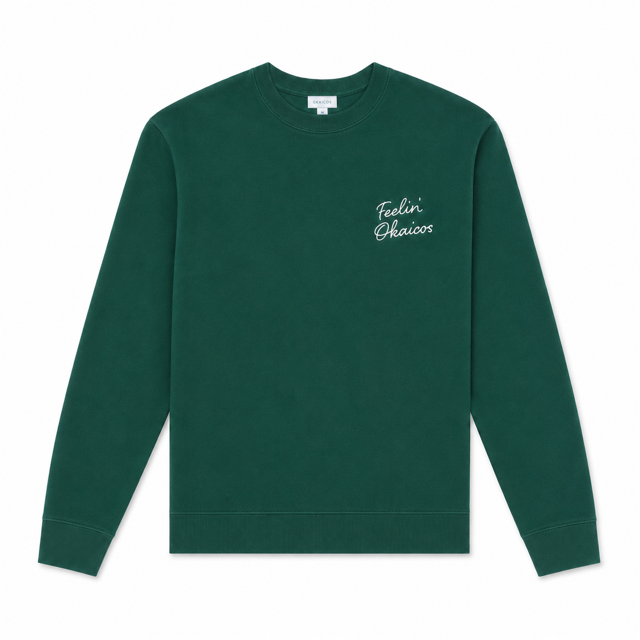 Green Feelin' OKAICOS Embroidered Crewneck