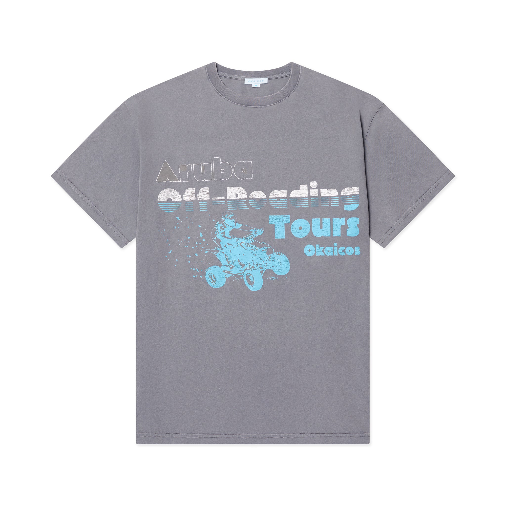 Grey Okaicos Aruba Vintage Grey Off Roading TShirt