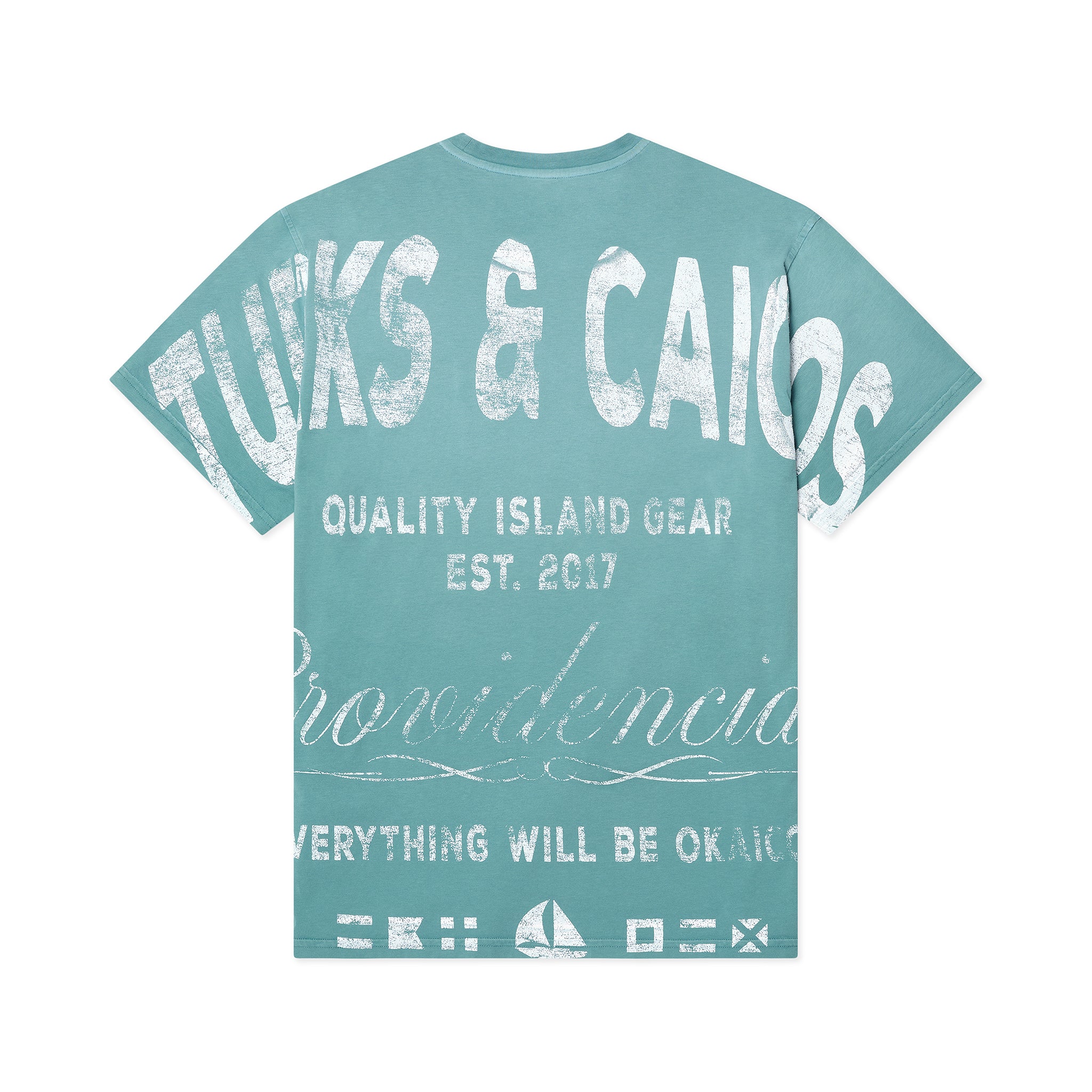 Okaicos Turks and Caicos Vintage Green TShirt