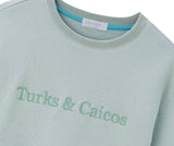 Sage Turks & Caicos Embroidered Crewneck