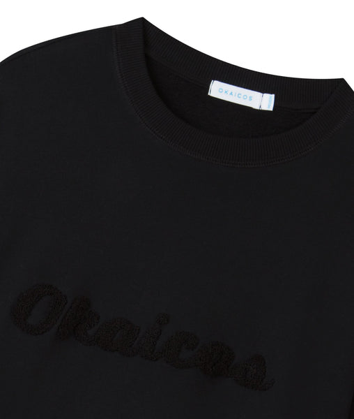 Embroidery Logo Crewneck Sweatshirt - Black — Souletiquette