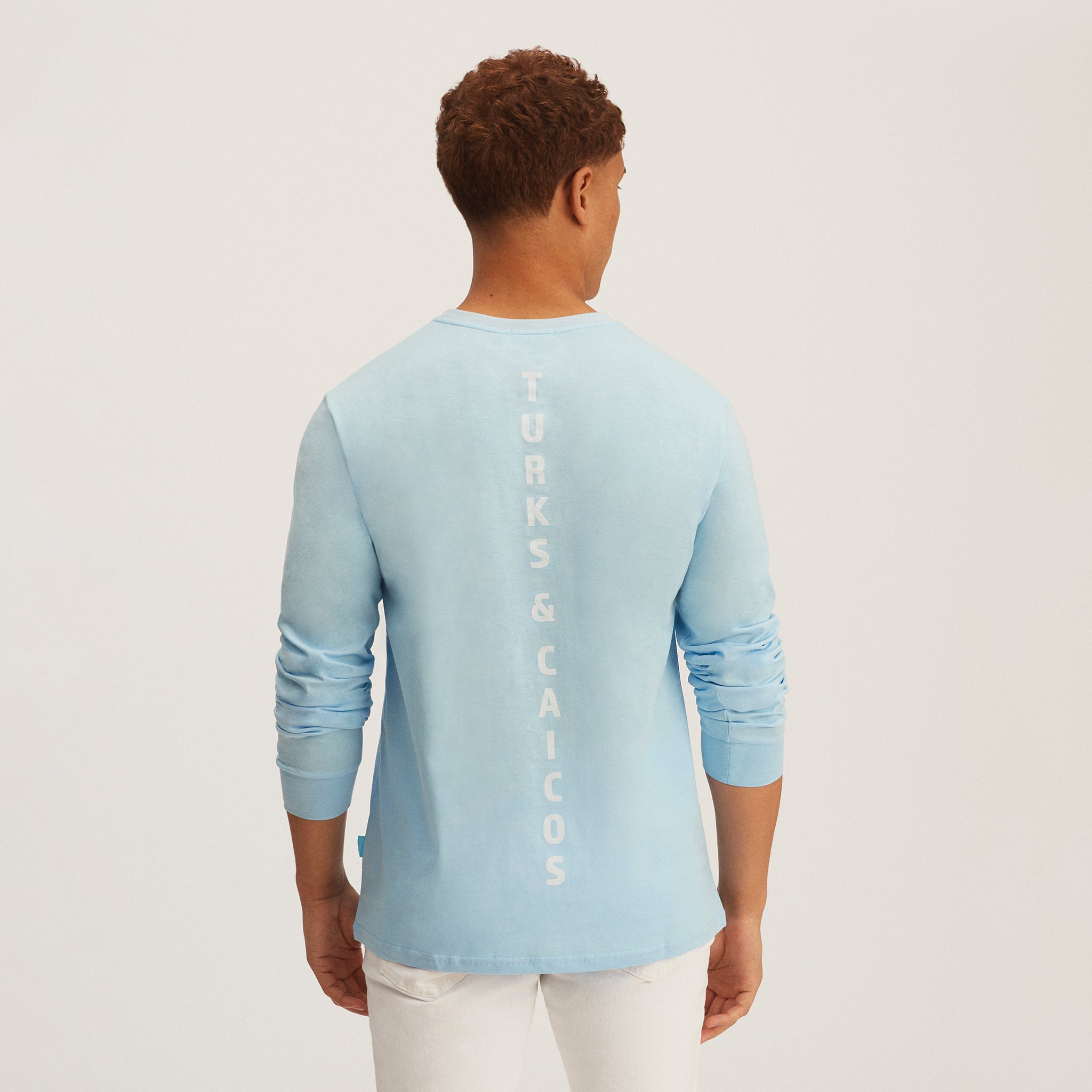 OKAICOS Baby Blue Washed Lightweight Breathable Long Sleeve Shirt- Turks and Caicos Feelin OKAICOS Back