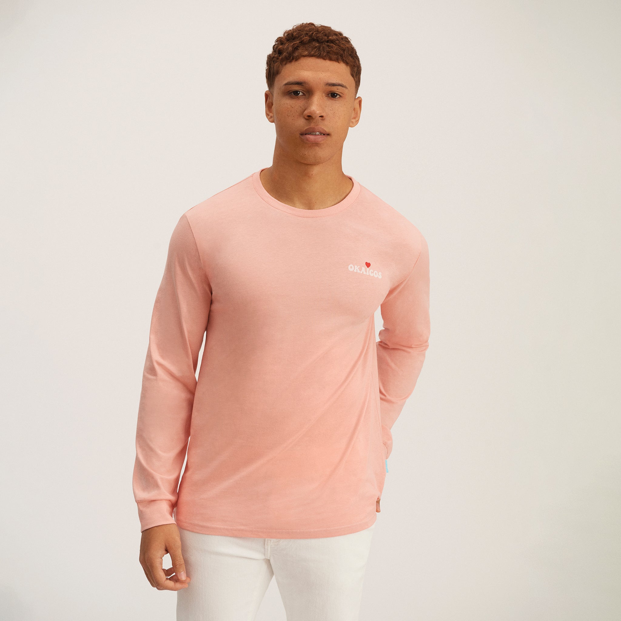 OKAICOS Coral Pima Cotton Long Sleeve Shirt Turks and Caicos Is For Lovers Front