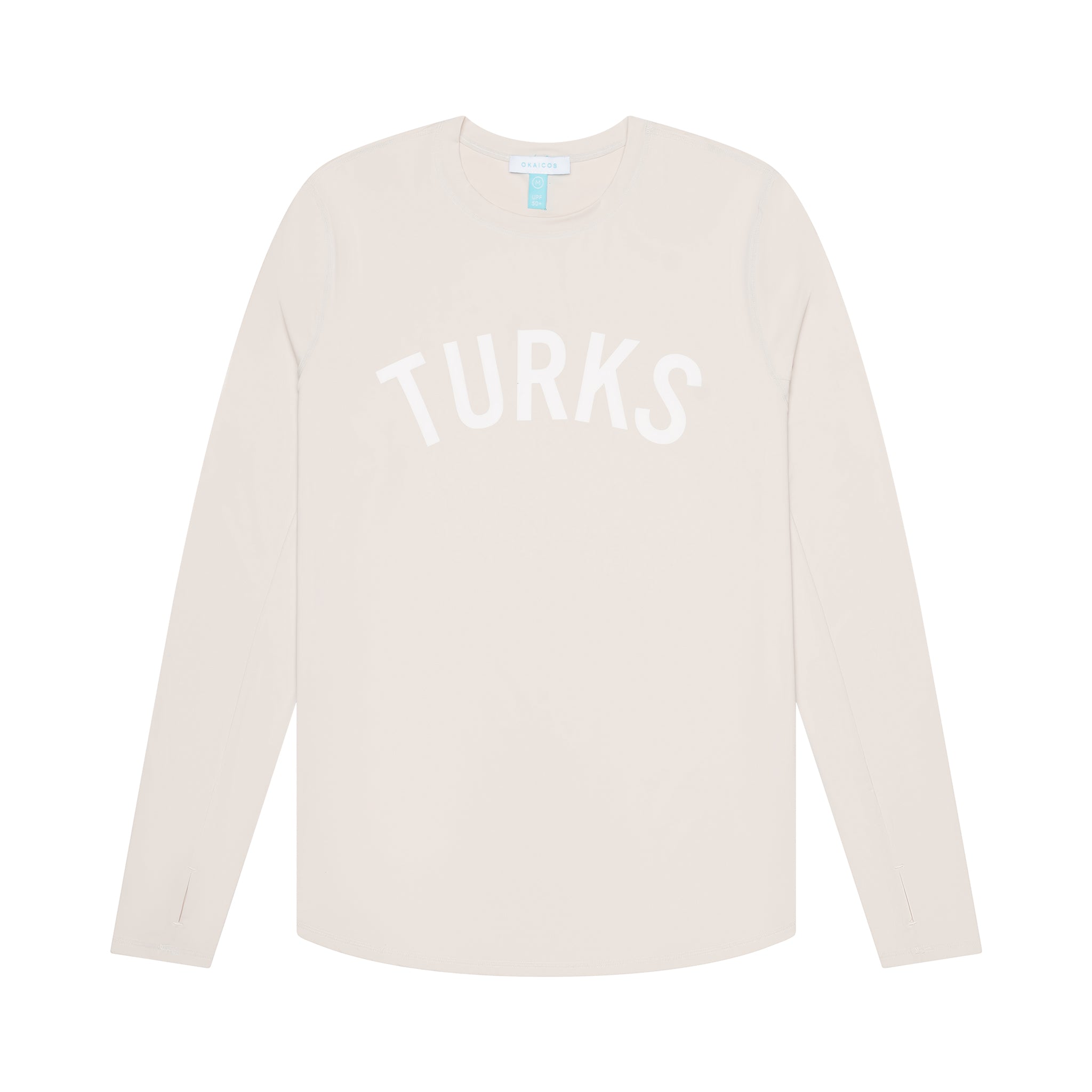OKAICOS Grey Sun Shirt Sun Protection Rashguard UPF50 Long Sleeve Turks Turks And Caicos