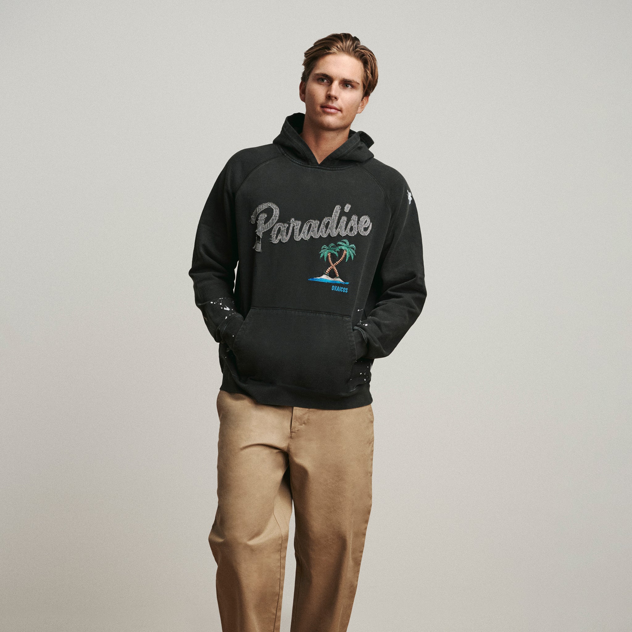 OKAICOS Paradise Raglan Hoodie With Chinos