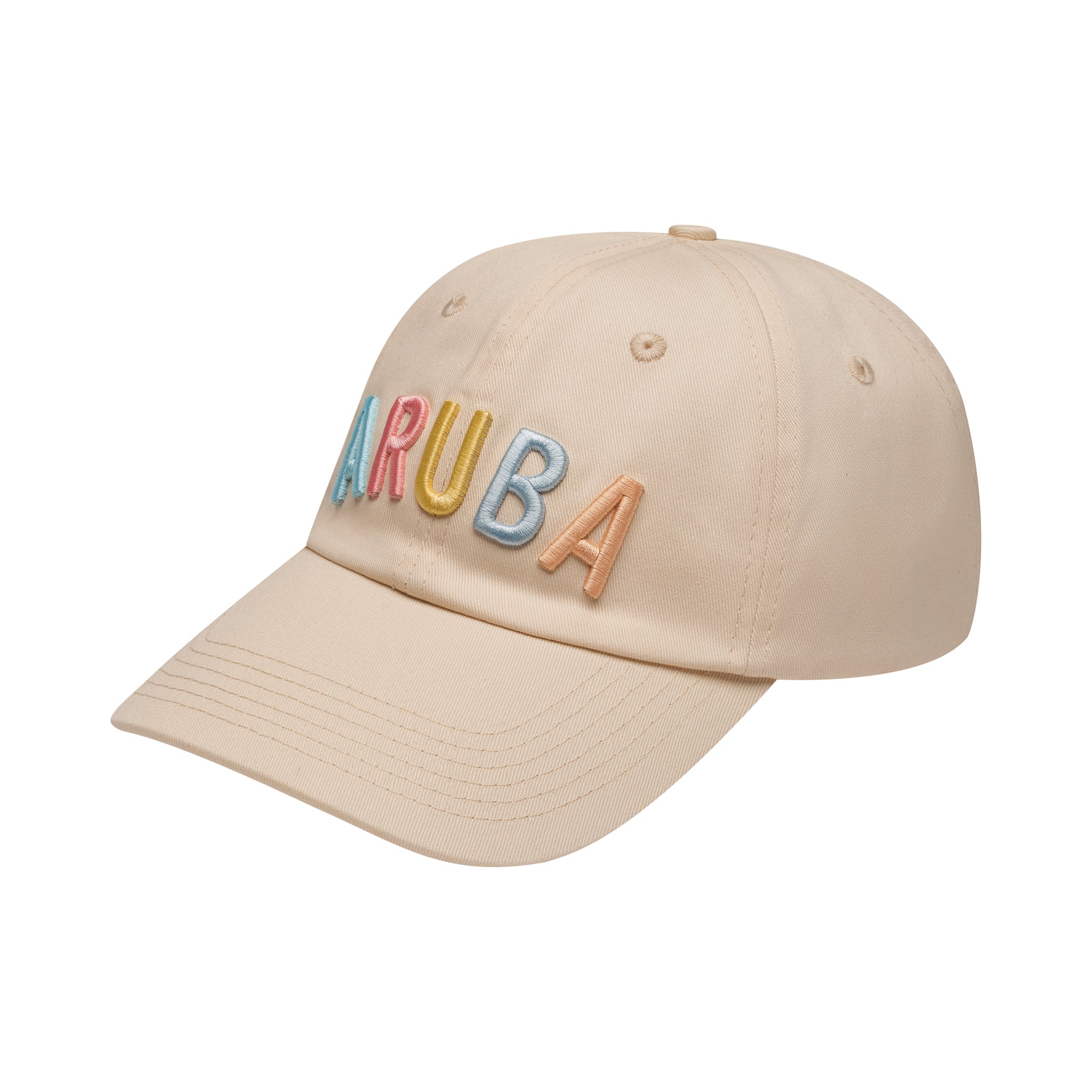 OKAICOS Tan Aruba Dad Hat Multicolor Front View