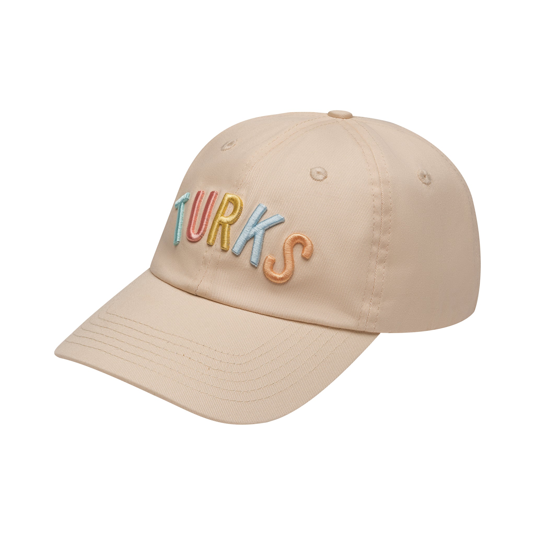 OKAICOS Tan Turks and Caicos Turks Dad Hat Multi Color Front View