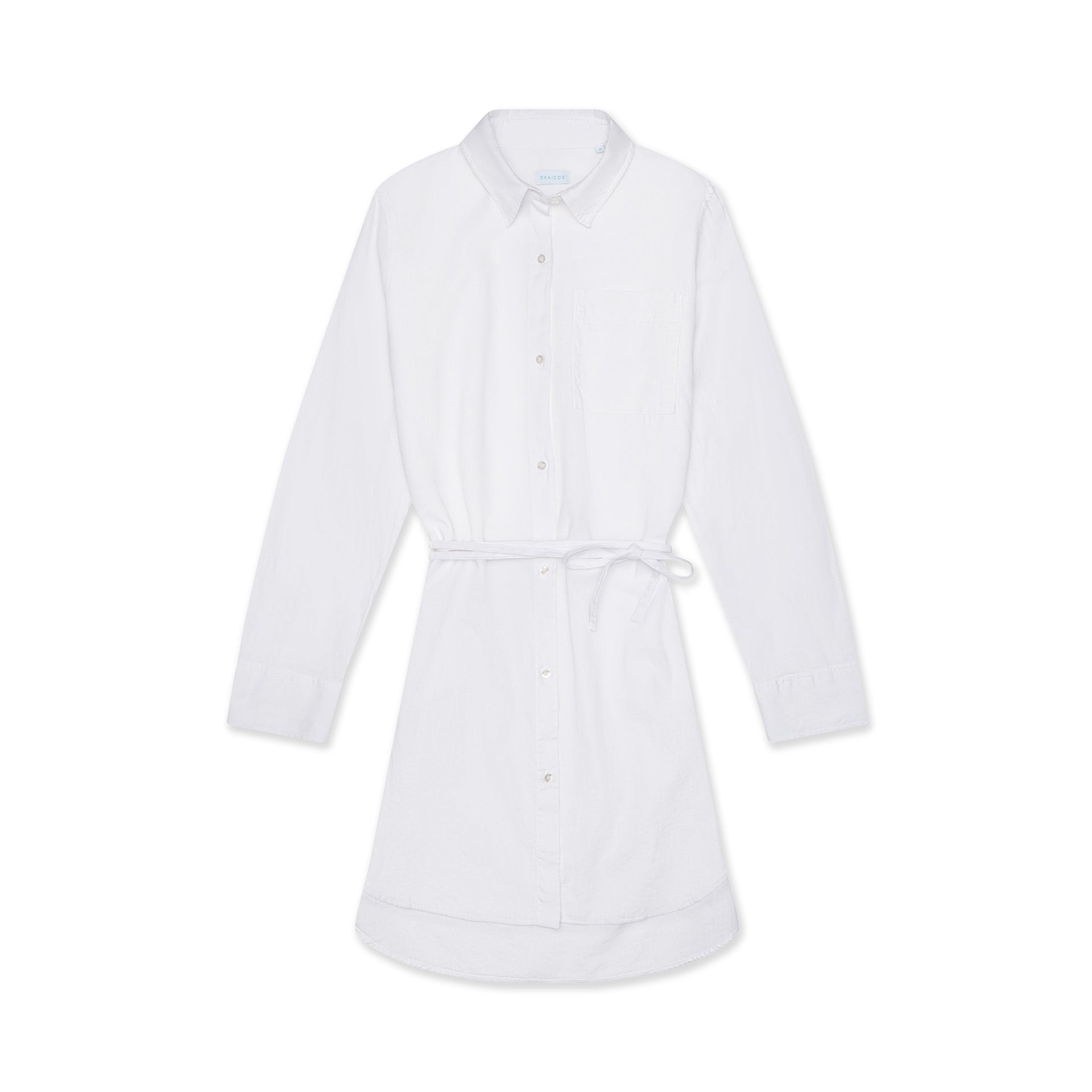 OKAICOS White Shirt Dress