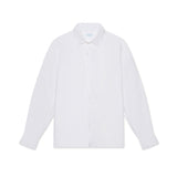 OKAICOS White Linen Button Down Shirt Unisex Front