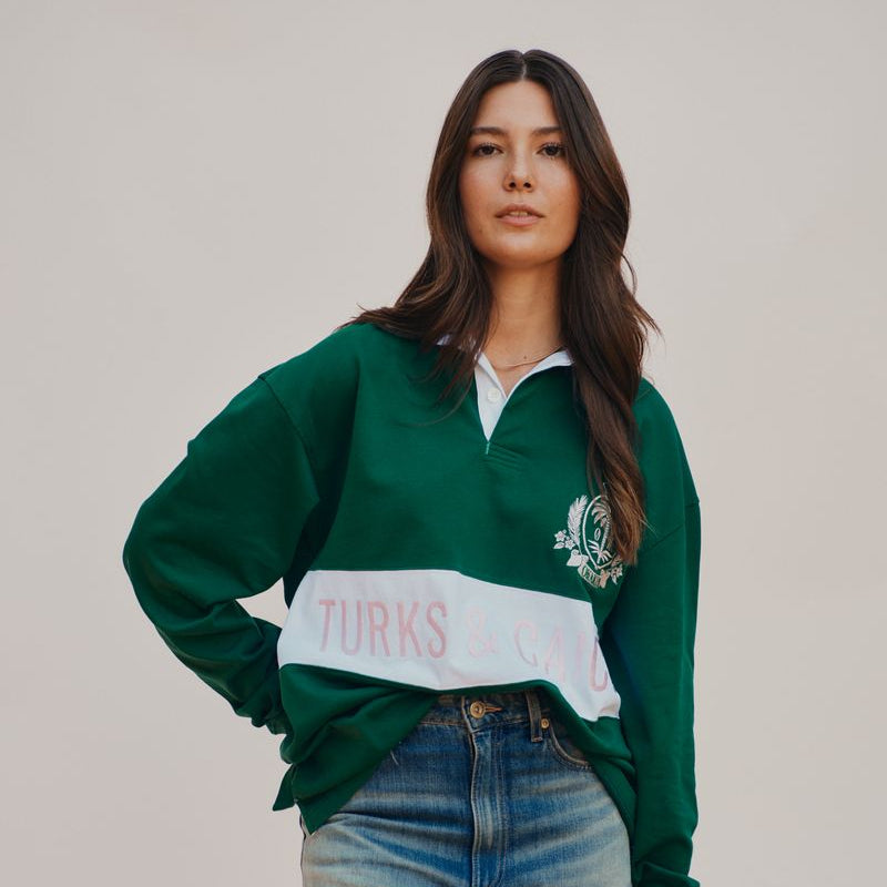 Green Turks & Caicos Rugby Polo