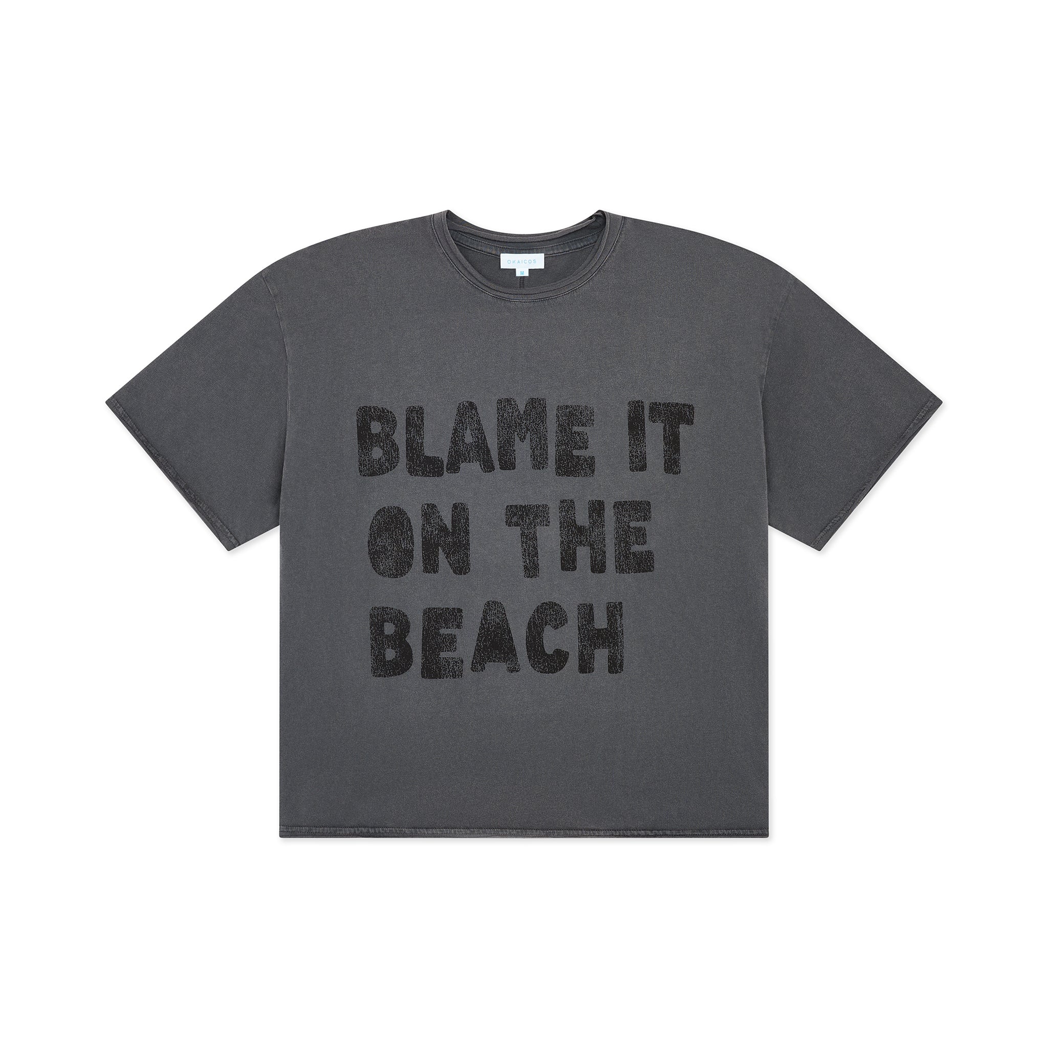 Okaicos Grey Blame It On The Beach Ladies Crop TShirt