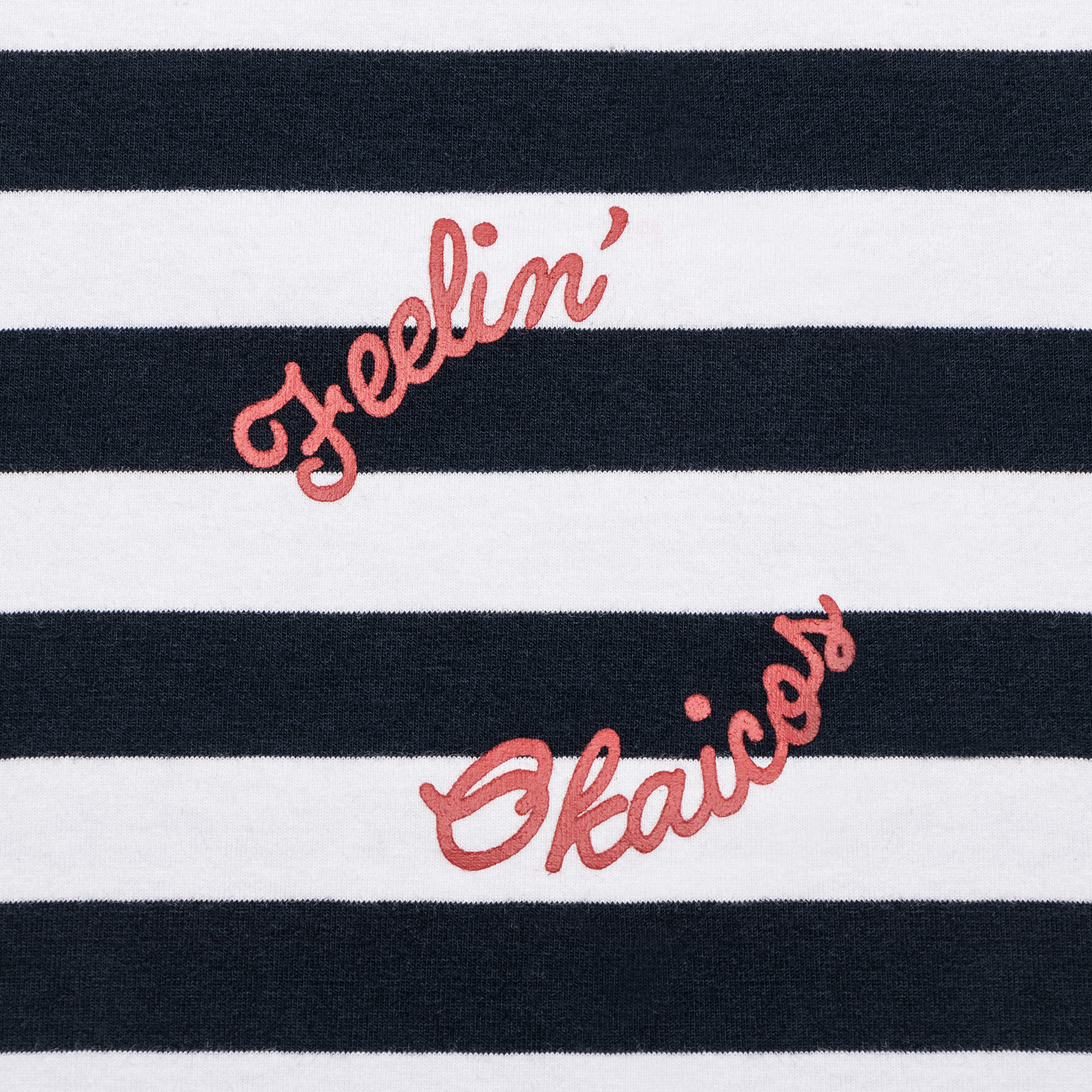 Feelin' OKAICOS Navy Stripe T-Shirt