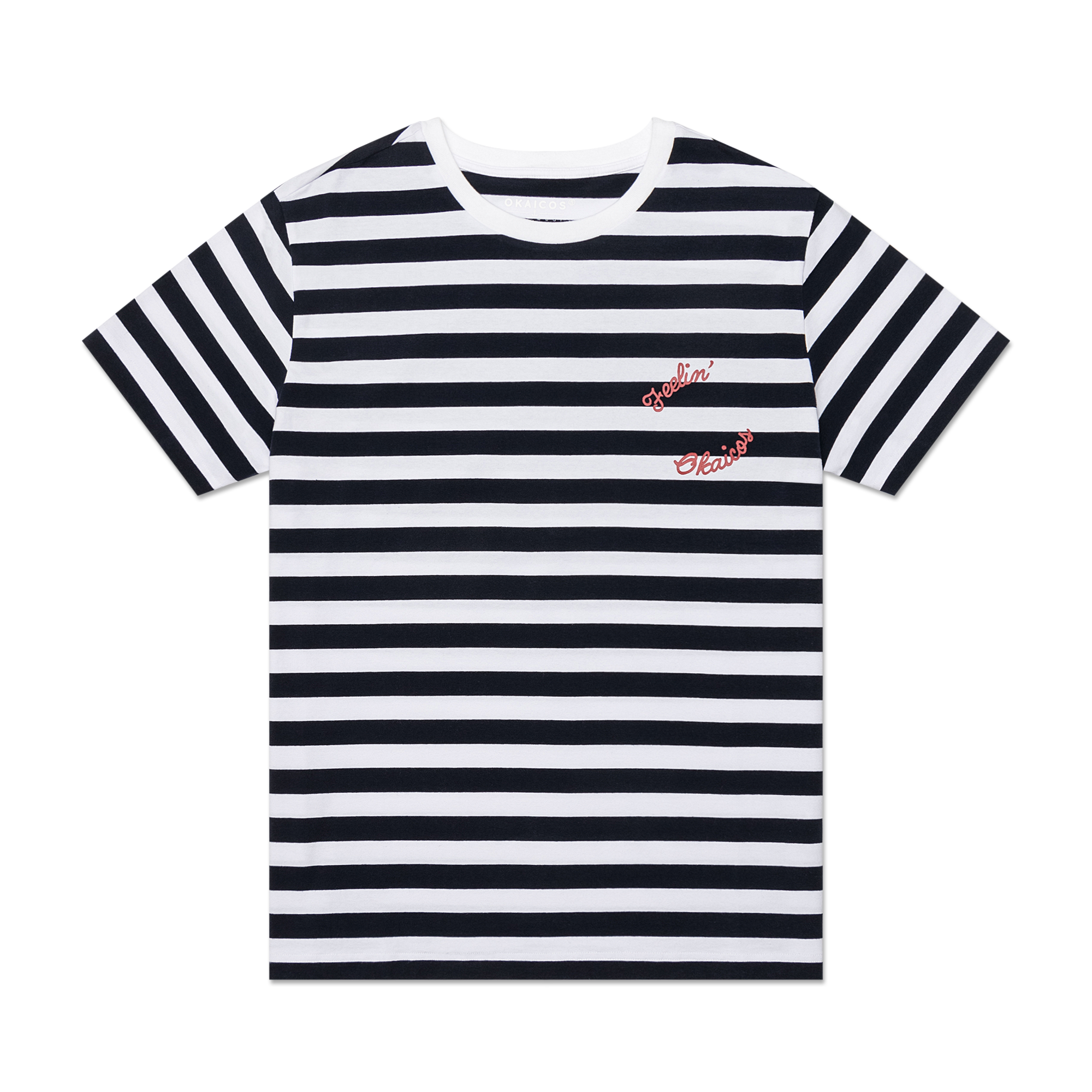 Feelin' OKAICOS Navy Stripe T-Shirt