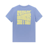 OKAICOS Periwinkle Grey Washed Lightweight Breathable T-Shirt Yellow Turks and Caicos Feelin OKAICOS Print
