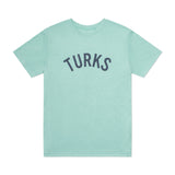 OKAICOS Teal Lightweight Breathable TShirt Navy Turks Vintage Print Turks and Caicos Flaylat